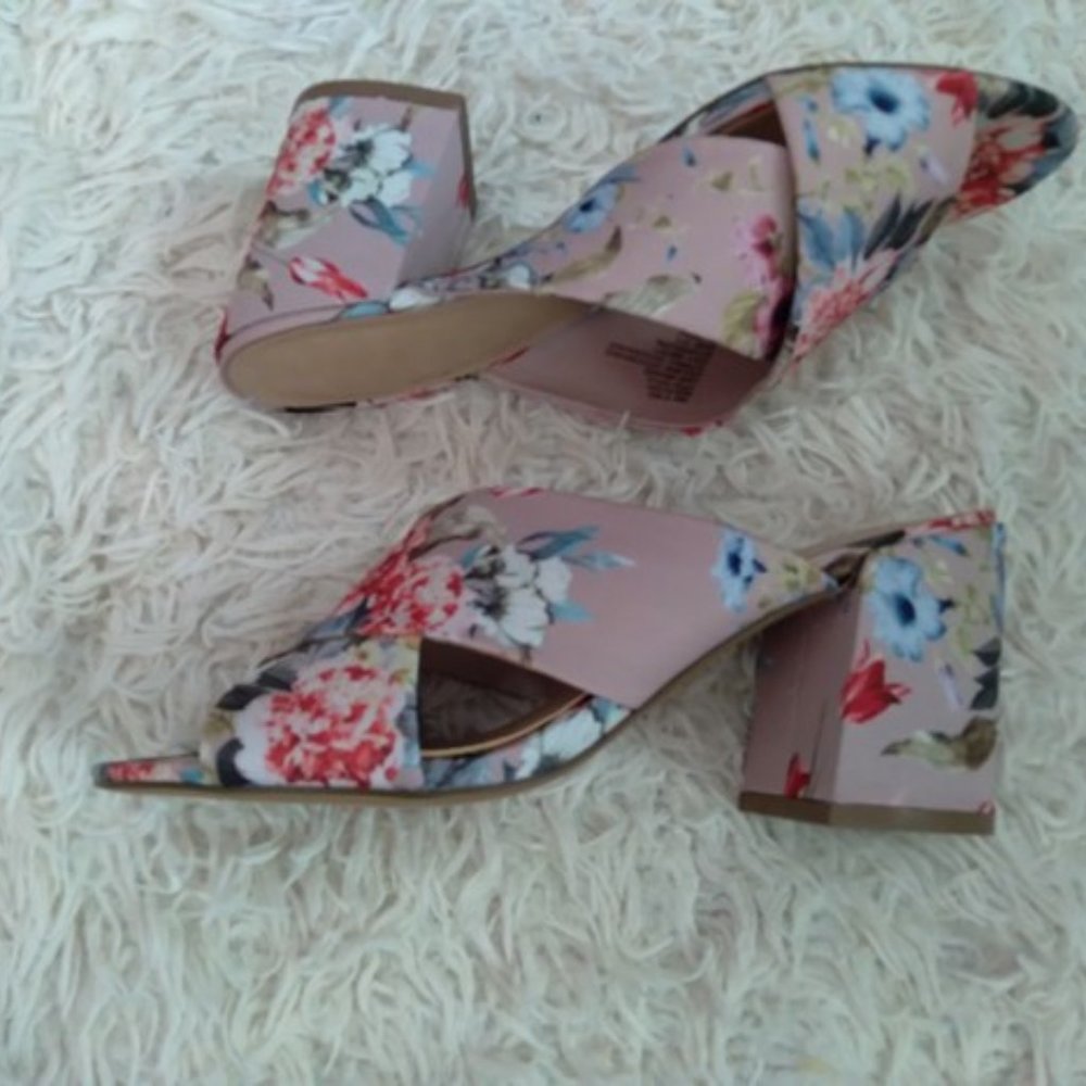 Apt 9 Floral Block Heel Slip-On